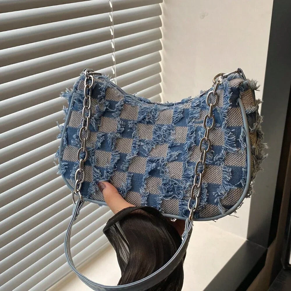 Blue Boho Women's Decorative Buckle Detailing